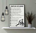 HSHFKLH Inspirational Wrestling Life Lessons Canvas Wall Art Motivational Poster by Deal US