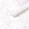 Heroad Boho Floral Peel & Stick Wallpaper Pink White 17.3x78.7in Vinyl by Deal US