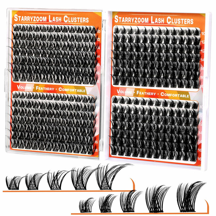 Starryzoom Lash Clusters Book Wispy Flull Volume Spiky Doe-Eye Manga Cluster by Deal US