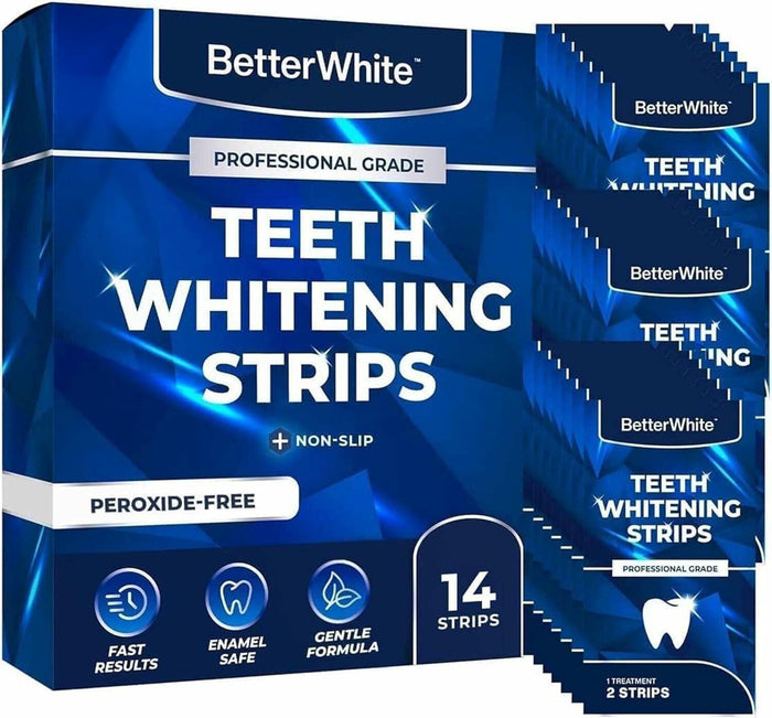 BetterWhite Teeth Whitening Strips 14 Peroxide-Free Professional 7 Treatments by Deal US