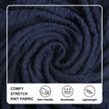 Knit Polo Shirt Men V Neck Buttonless Short Sleeve Navy Size M by Deal US