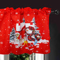 aiwkjdns 3 Piece Christmas Kitchen Window Curtains Set Red Rayon 27.5x36 in by Deal US