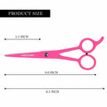 MERTENO Professional Hair Scissors 6.5 Inch Pink Rubber Handle Shears by Deal US
