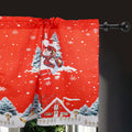 aiwkjdns 3 Piece Christmas Kitchen Window Curtains Set Red Rayon 27.5x36 in by Deal US