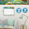 XISIDO 18-Month Wall Calendar 2025-2026 11x8.5 Flower Julian Dates by Deal US