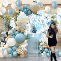 BACH AND BOUJEE She's Tying The Knot Backdrop Blue Bridal Shower Banner by Deal US