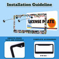 Cassette Music Tape License Plate Frame Stainless Steel 6.3x12.2 in by Deal US