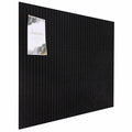FUANGUI Felt Board 12 Pack Large Wall Tiles with Adhesive Tabs Stripe Black by Deal US