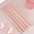 Fepibur 10Pcs Pink Heart Stainless Steel Straws with Silicone Tips & Brush by Deal US
