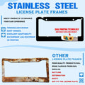 Cassette Music Tape License Plate Frame Stainless Steel 6.3x12.2 in by Deal US