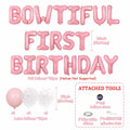 Pink Bow 1st Birthday Balloons Kit Girls Party Supplies Foil Latex Decor by Deal US