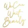 We Can Bearly Wait Gold Acrylic Cake Charm Baby Shower Gender Reveal by Deal US