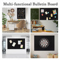 FUANGUI Felt Board 12 Pack Large Wall Tiles with Adhesive Tabs Stripe Black by Deal US