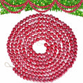 13ft Christmas Wood Bead Garland Red White Wooden Beads Xmas Tree Decor by Deal US