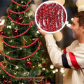 13ft Christmas Wood Bead Garland Red White Wooden Beads Xmas Tree Decor by Deal US