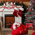 13ft Christmas Wood Bead Garland Red White Wooden Beads Xmas Tree Decor by Deal US