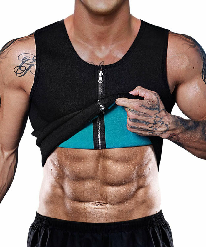 DoLoveY Men Sweat Sauna Vest Waist Trainer Body Shaper Neoprene Black 3XL by Deal US