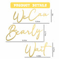 We Can Bearly Wait Gold Acrylic Cake Charm Baby Shower Gender Reveal by Deal US