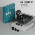 BNU Ear Plugs Noise Cancelling 25-35dB Reusable 2 Pairs S/M/L Black by Deal US