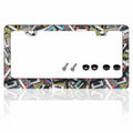 Cassette Music Tape License Plate Frame Stainless Steel 6.3x12.2 in by Deal US