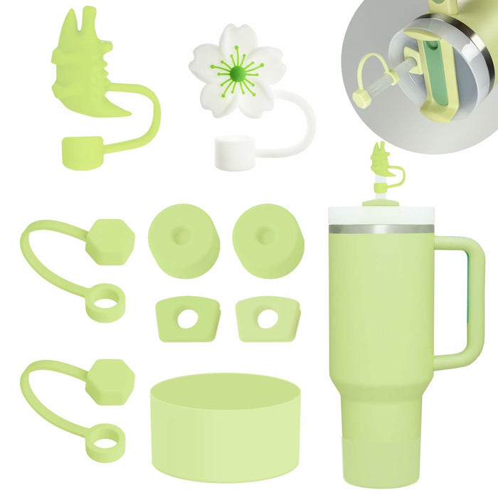 9PCS Stanley Cup Accessories Set Spill Stopper Straw Cover Boot Citron by Deal US