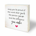 4"x4" Natural Pine Wood Plaque - Inspirational Rustic Home & Office Decor by Deal US