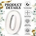 Mifoci 13.7" Cardboard Number 0 Photo Booth Prop White Birthday by Deal US