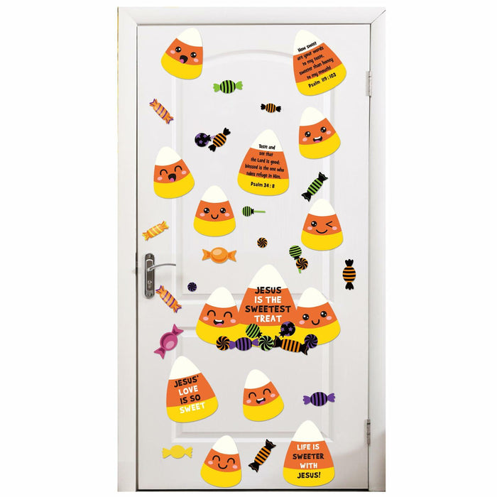 29PCS Christian Halloween Candy Corn Classroom Door Bulletin Board Decor by Deal US