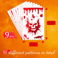 Oeyliz Halloween Window Stickers Bloody Hand & Footprint 9 Sheets Decor by Deal US