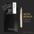 EGLD GOODLY Eyebrow Stamp Kit w/ Tweezer Waterproof Long-Lasting Nearly Black by Deal US