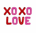 Giga Gud XOXO LOVE Letters Foil Balloon 16 Inch Pink Red 1 Pc by Deal US