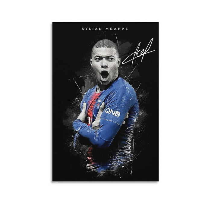 fhzang Kylian Mbappe Poster 1 Canvas Poster Unframed: 16x24 inches (40x60cm) by Deal US