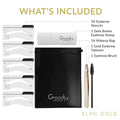 EGLD GOODLY Eyebrow Stamp Kit w/ Tweezer Waterproof Long-Lasting Nearly Black by Deal US