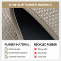 GRANNY SAYS Non-Slip Rubber Door Mat 17x47in Khaki Low Profile Runner by Deal US