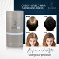 Cheio Hair Thickening Fibers 30g Level 2 Medium Brown Keratin Fibers by Deal US