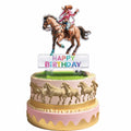 Palegg Cowgirl Cake Topper Western Party Supplies Brown Orange Red Acrylic by Deal US
