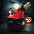UPLAVIE Ultrasonic Mist Maker Fogger Halloween Decoration Black Cauldron by Deal US