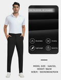 MoFiz Men's Golf Pants Stretch Slim Fit Lightweight Comfy Light Khaki Size 38 by Deal US