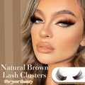 FOINEMYED Brown Lash Clusters 10-20mm 154PCS Fluffy Individual False Lashes by Deal US