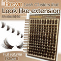 FOINEMYED Brown Lash Clusters 10-20mm 154PCS Fluffy Individual False Lashes by Deal US