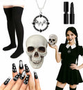 Swooflia 5PCS Women’s Halloween Costume Accessories Set Skull Necklace by Deal US