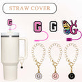 Stanley Cup Straw Covers 3-Pack with Personalized Initial Charms 30&40oz by Deal US