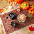 Nuanchu 4 PCS Rust Pumpkin Fall Placemats 13x19 Inch Soft Plush Table Mats by Deal US