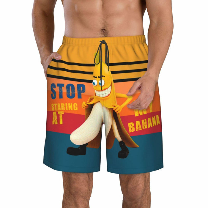 SolAzul Men's Swimming Trunks Funny Beach Board Shorts Quick Dry Large by Deal US