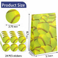 Outego 24 Softball Party Favor Bags with Stickers Kids Birthday Supplies by Deal US