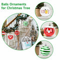 yintok Christmas Ornaments Balls 37ct 2.36" & 1.18" Red Green White Xmas by Deal US