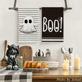 Artoid Mode Halloween Kitchen Towels Ghost Stripes Spider Web 18x26 Set 2 by Deal US