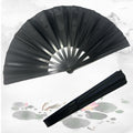 Clussbin Boots on The Ground Hand Fan Large Folding Black Wood by Deal US