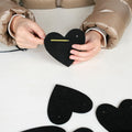 Guzon 4 Sets Black Heart Felt Banners Gothic Wedding Valentine Party Decor by Deal US