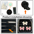 Cute Butterfly Air Vent Clips 3 Pcs Pink White Car Fresheners Diffuser by Deal US